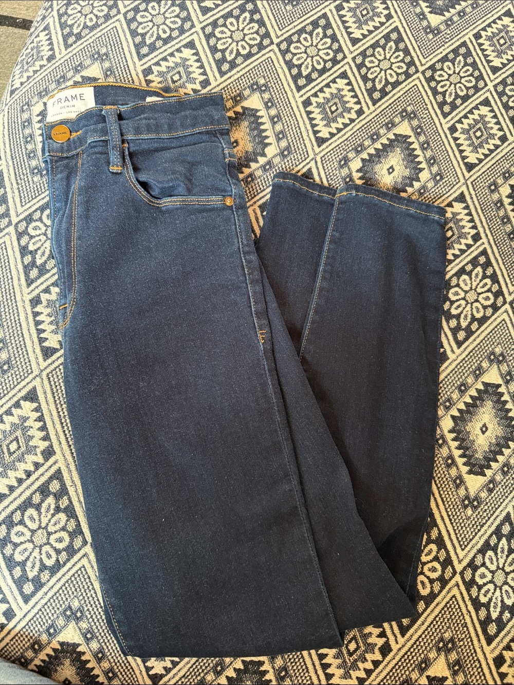 Frame Ali High-Rise Straight Cigarette Jeans - Size 27